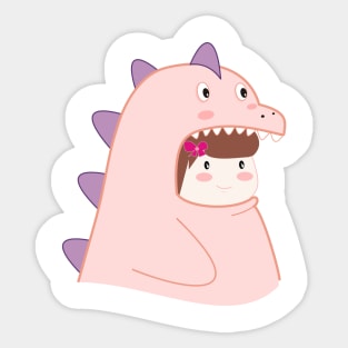 Dino girls Sticker